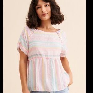 Anthropologie Letty Babydoll Blouse